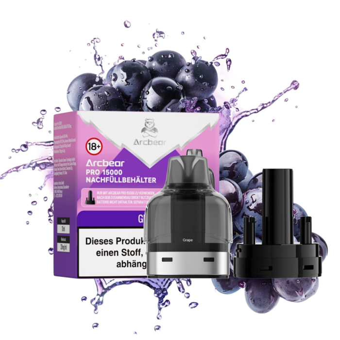 Arcbear Pro 15000 Nachfüllbehälter - Grape Ice 10 + 0ml | 20mg/ml