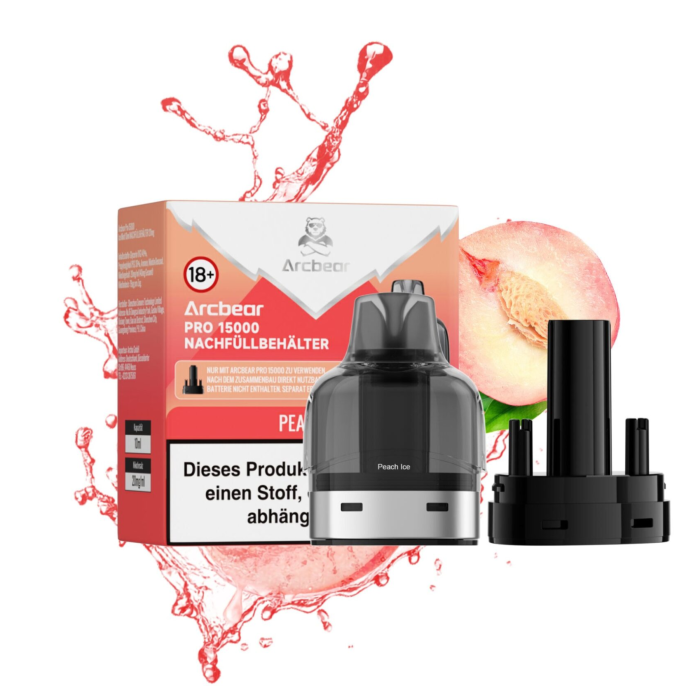 Arcbear Pro 15000 Nachfüllbehälter - Peach Ice 10 + 0ml | 20mg/ml