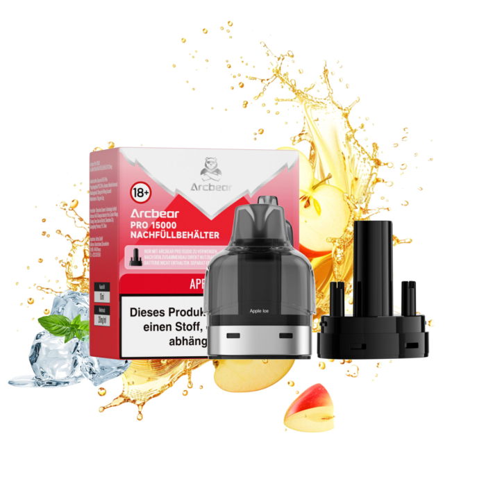 Arcbear Pro 15000 Nachfüllbehälter - Apple Ice 10 + 0ml | 20mg/ml
