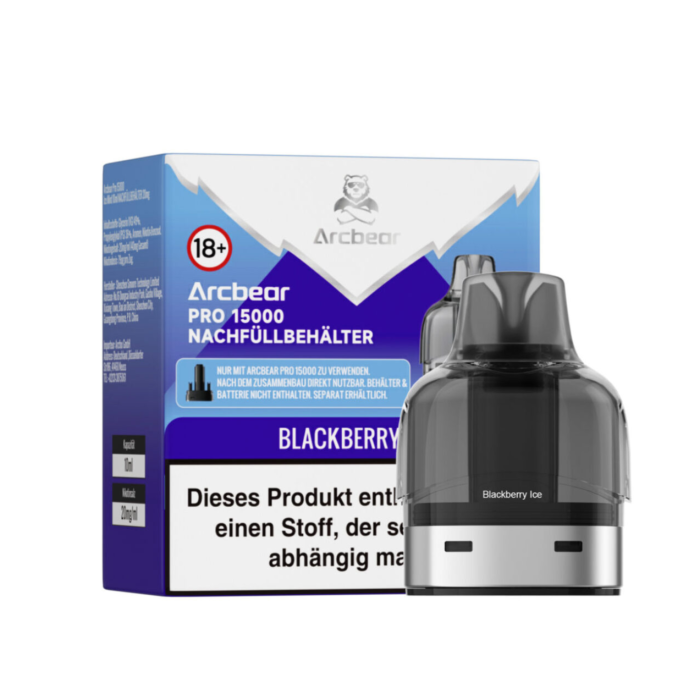 Arcbear Pro 15000 Nachfüllbehälter - Blackberry Ice 10 + 0ml | 20mg/ml