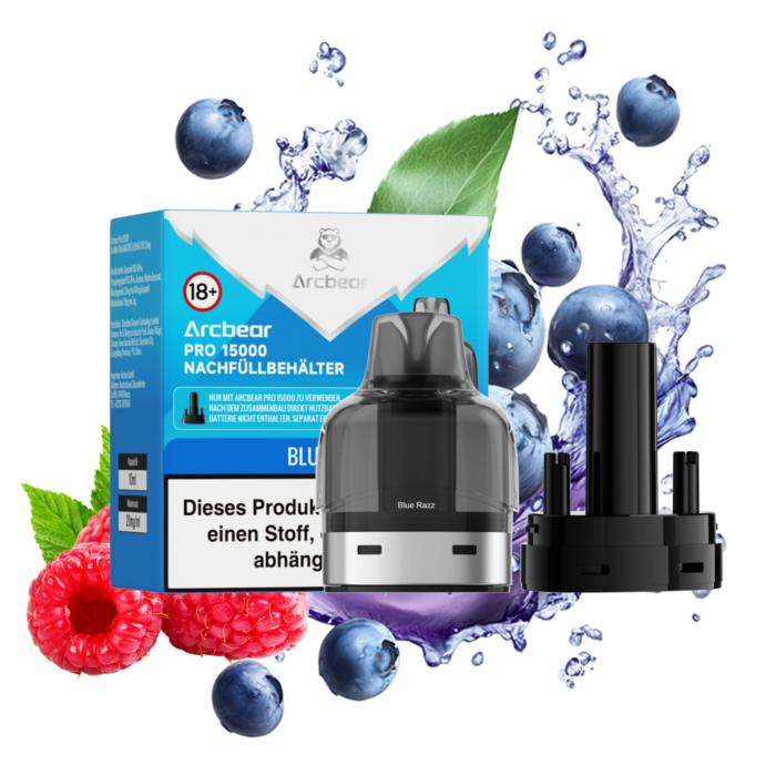 Arcbear Pro 15000 Nachfüllbehälter - Blue Razz 10 + 0ml | 20mg/ml