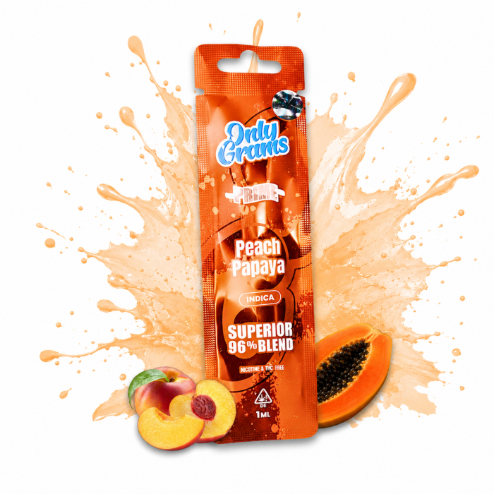 OnlyGrams Superior Vape - Peach Papaya 1ml I 96% Blend Indica
