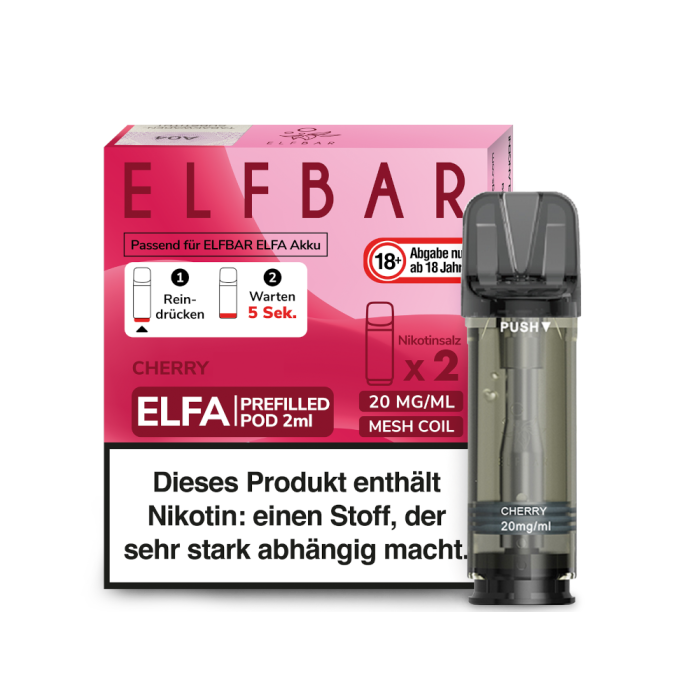Elfa Prefilled Pod - Cherry 2x2ml | 20mg/ml