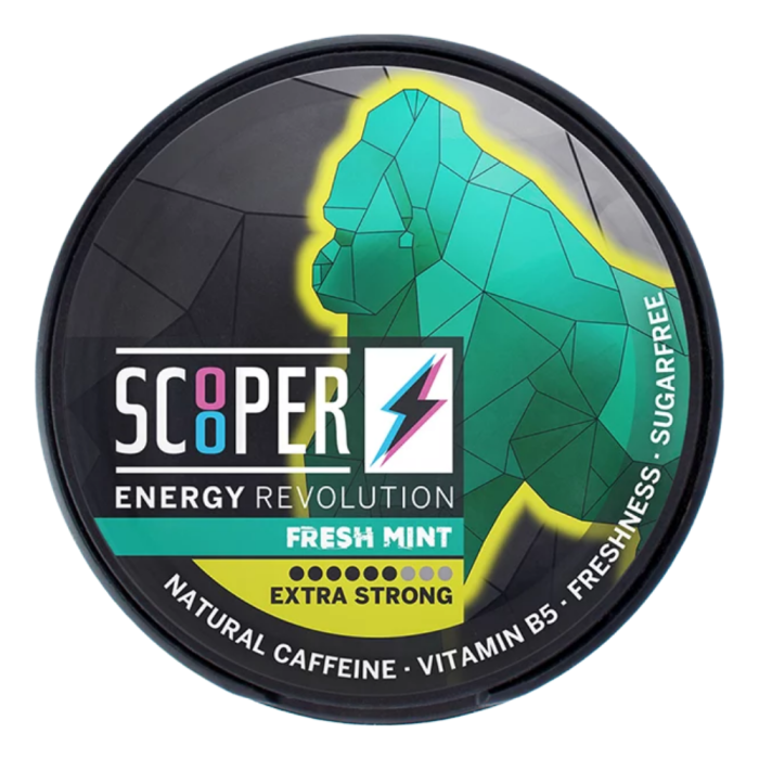 Scooper Energy Pouch - Fresh Mint Extra Strong | 80mg Koffein