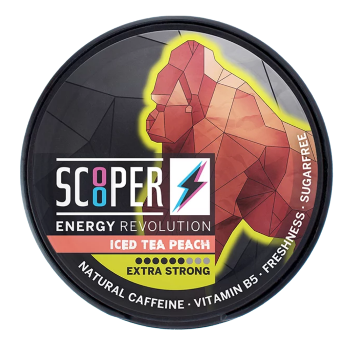 Scooper Energy Pouch - Iced Tea Peach Extra Strong | 80mg Koffein