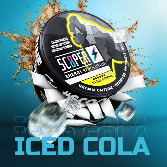Scooper Energy Pouch - Iced Cola Extra Strong | 80mg Koffein