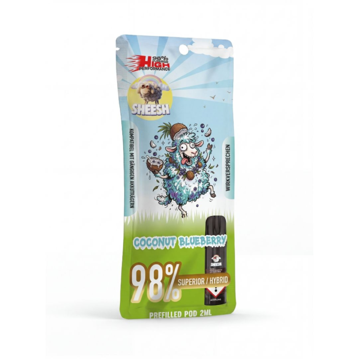 Sheesh Signature Superior Pod - Coconut Blueberry 2ml | 98% Blend Hybrid