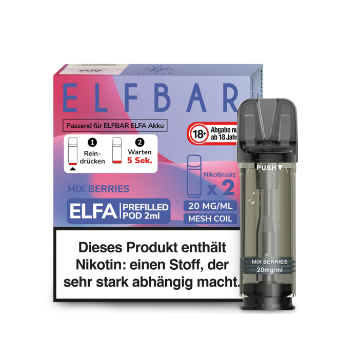 Elfa Prefilled Pod - Mix Berries 2x2ml | 20mg/ml