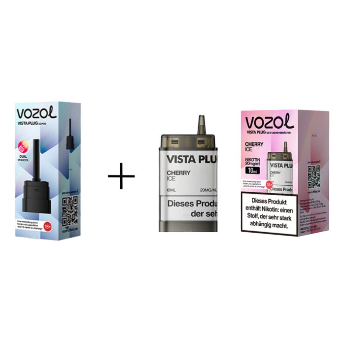Vozol Vista Bundle (Pod + Dual Mesh Coil) - Cherry Ice | 20mg/ml