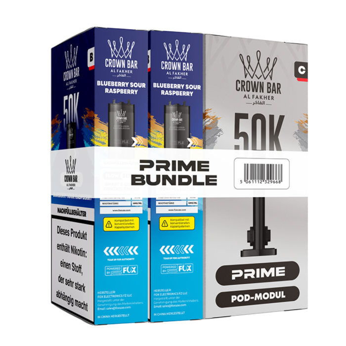 Al Fakher 50K Hypermax PRIME Bundle - Blueberry Sour Raspberry | 2 x 10ml