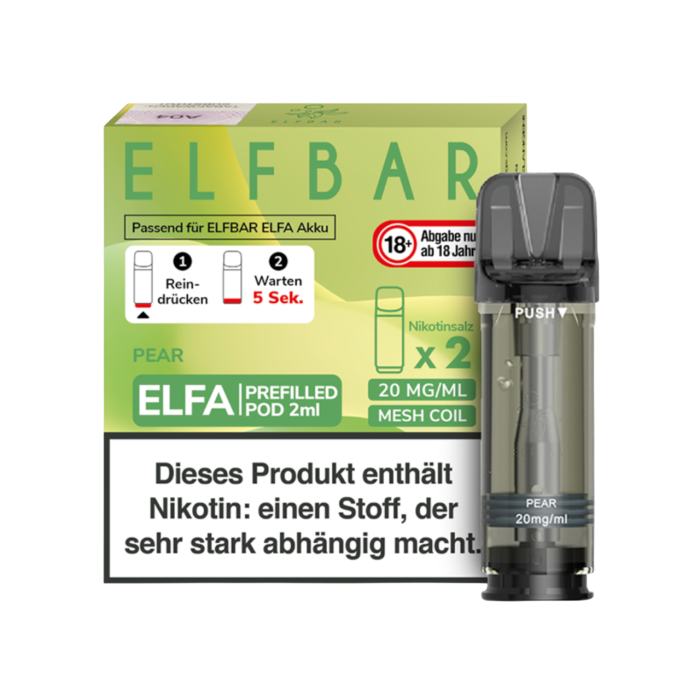 Elfa Prefilled Pod - Pear 2x2ml | 20mg/ml