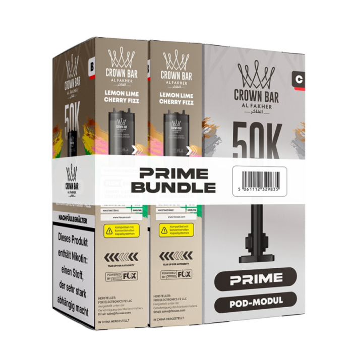 Al Fakher 50K Hypermax PRIME Bundle - Lemon Lime Cherry Fizz | 2 x 10ml
