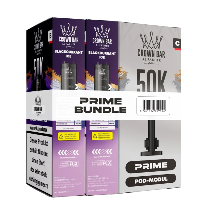 Al Fakher 50K Hypermax PRIME Bundle - Blackcurrant Ice | 2 x 10ml