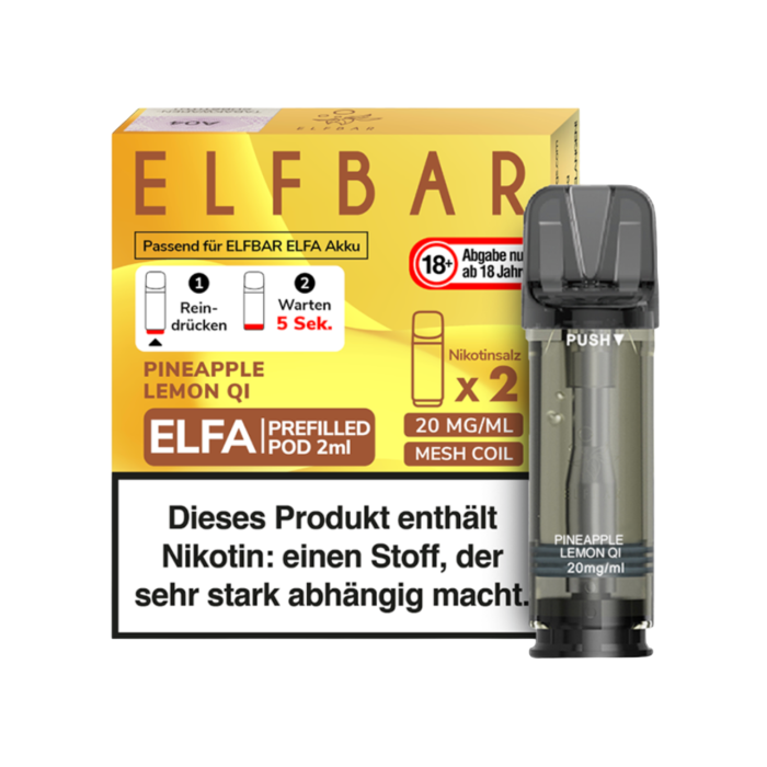 Elfa Prefilled Pod - Pineapple Lemon 2x2ml | 20mg/ml
