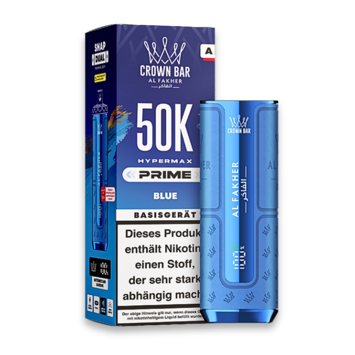 Al Fakher 50K Hypermax PRIME Basisgerät (Akkuträger) - Blue | 1000 mAh