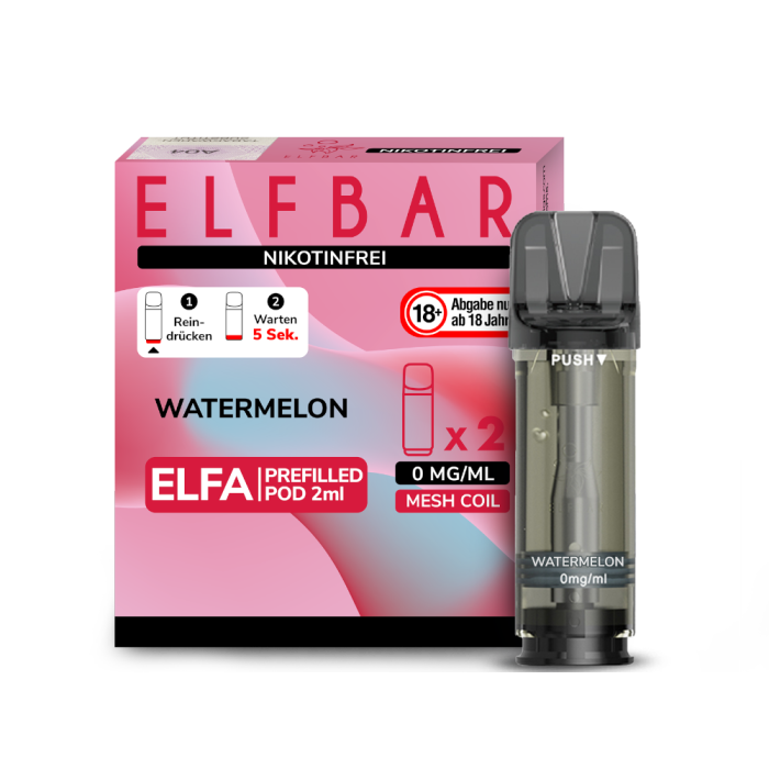 Elfa Prefilled Pod - Watermelon (Nikotinfrei) 2x2ml | 0mg/ml