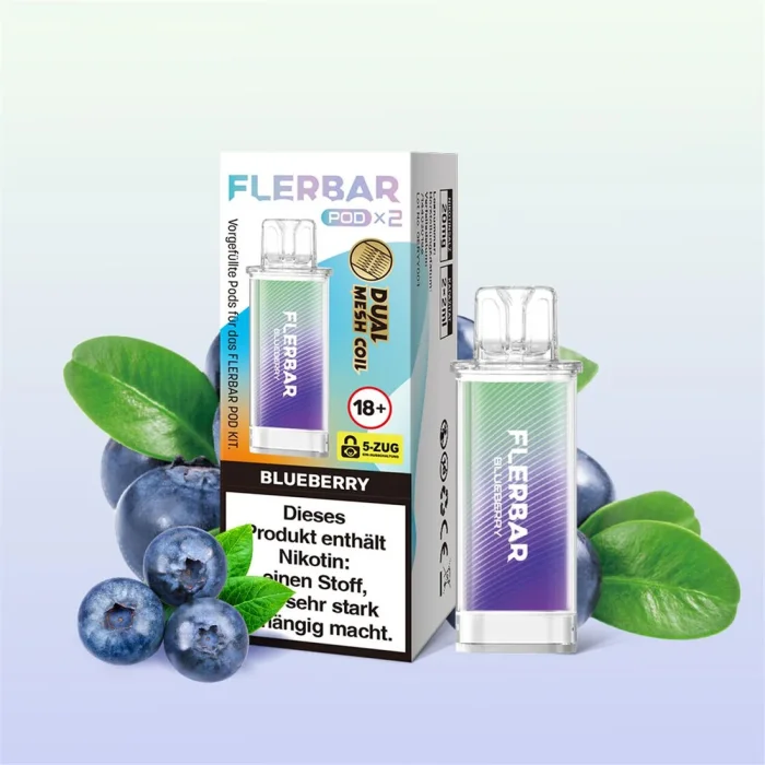 % Flerbar Prefilled Pod - Blueberry 2x2ml | MHD: 05.12.2025