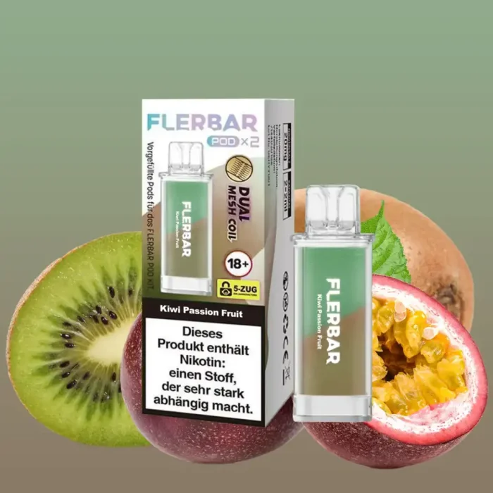 % Flerbar Prefilled Pod - Kiwi Passionfruit 2x2ml | MHD: 23.09.2026