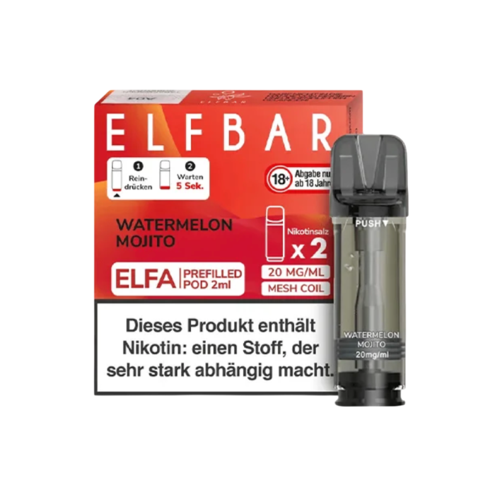 Elfa Prefilled Pod - Watermelon Mojito 2x2ml | 20mg/ml