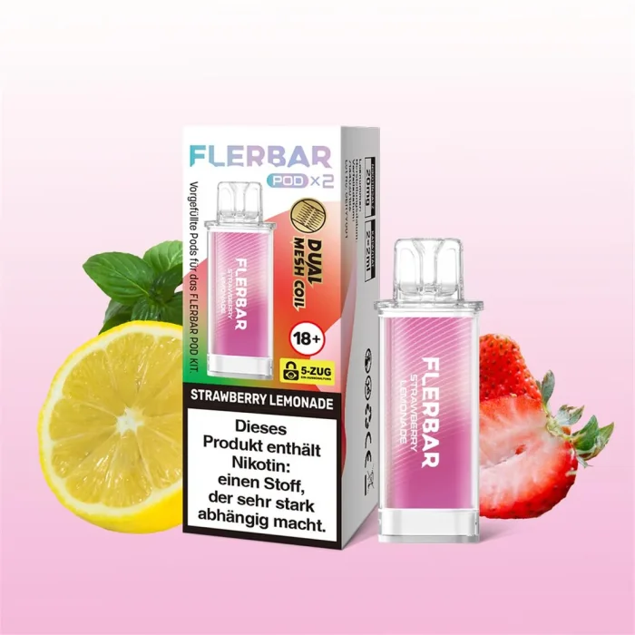 % Flerbar Prefilled Pod - Strawberry Lemonade 2x2ml | MHD: 07.07.2025