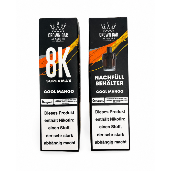 % Al Fakher Supermax 8K Starter Kit - Cool Mango + Cool Mango
