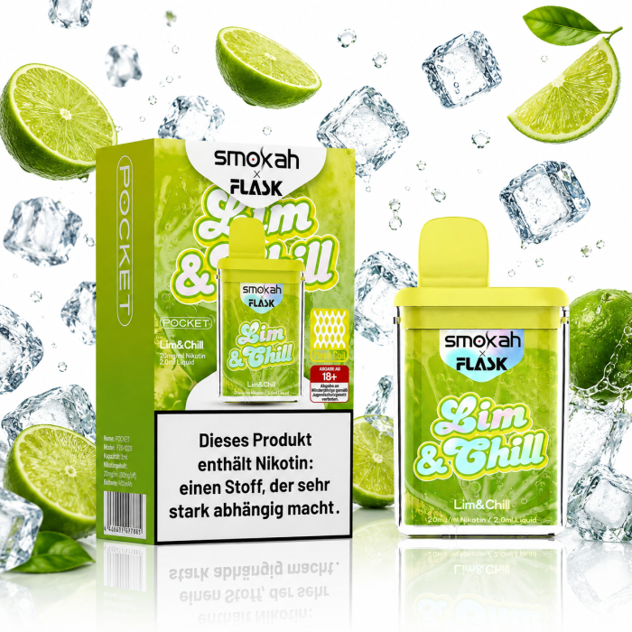 % Smokah Einweg Vape - Lim & Chill (Limette & Ice) 2ml