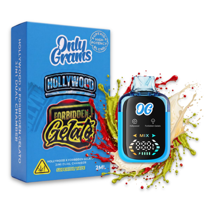 OnlyGrams Vape Supérieure 3-en-1 – Hollywood + Forbidden Gelato | 2 ml