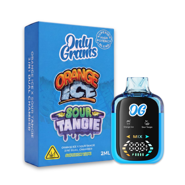 Vapeador Superior OnlyGrams 3 en 1 - Orange Ice + Sour Tangie | 2 ml