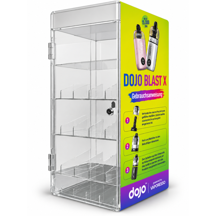 DOJO Blast X - Pod & Dispositivo Base Expositor de Venta grande | Plástico