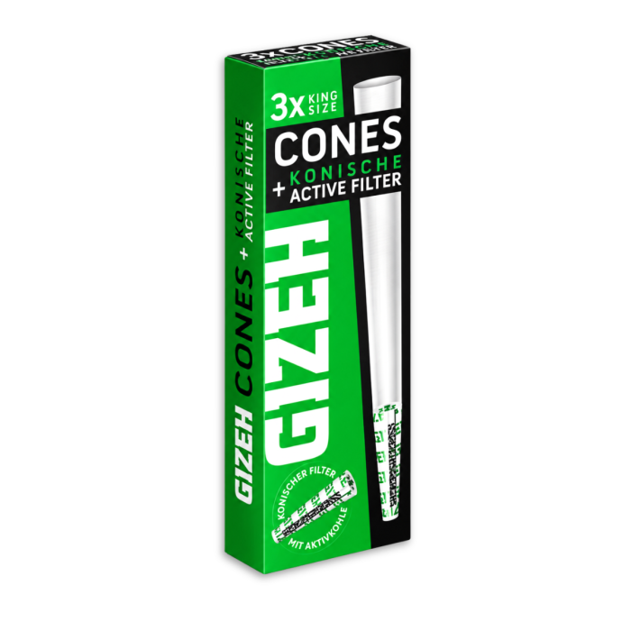 Gizeh - Cones + Filtro de Carbón Activo | 3 Unidades