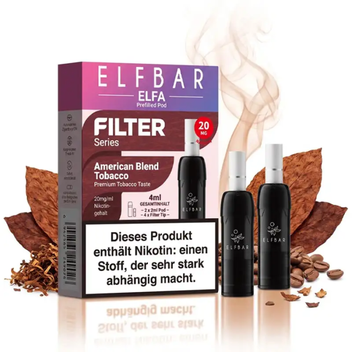 Elfa FILTER SERIES Prefilled Pod - American Blend | 20mg/2er