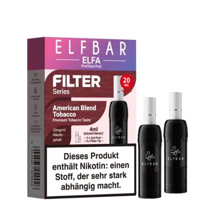 Elfa FILTER SERIES Prefilled Pod - American Blend | 20mg/2er
