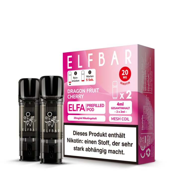 Elfa Prefilled Pod - Dragon Fruit Cherry 2x2ml | 20mg/ml
