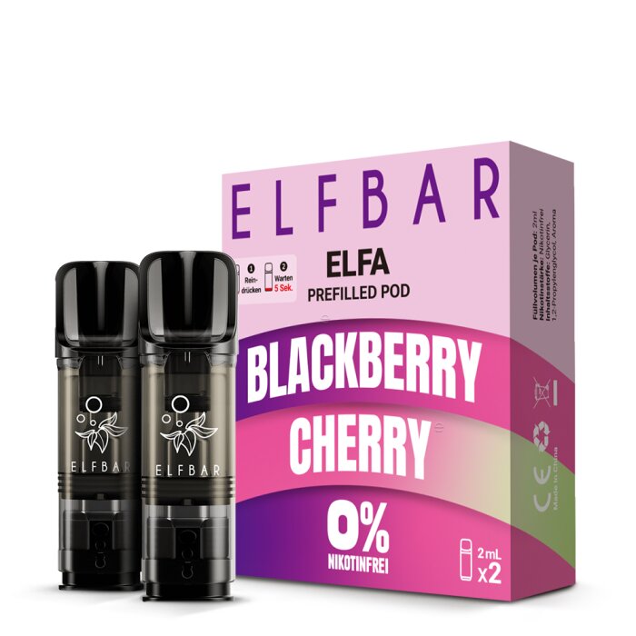 Elfa Prefilled Pod - Blackberry Cherry (Nikotinfrei) 2x2ml | 0mg/ml