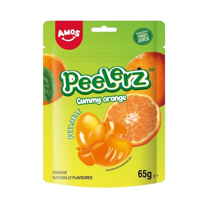 Amos Peelerz Gummy Jelly Orange, 65g | MHD: 22.05.2027