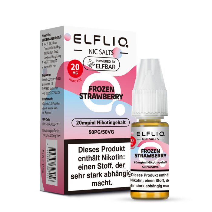 Elfliq Liquid by Elfbar - Frozen Strawberry Nikotinsalz 10ml | 20mg/ml