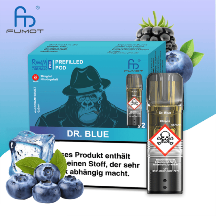 RandM Tornado Prefilled Pod - Dr. Blue 2x2ml | 20mg/ml