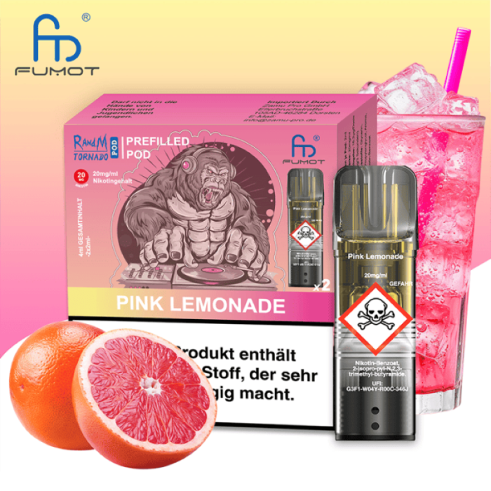 RandM Tornado Prefilled Pod - Pink Lemonade 2x2ml | 20mg/ml