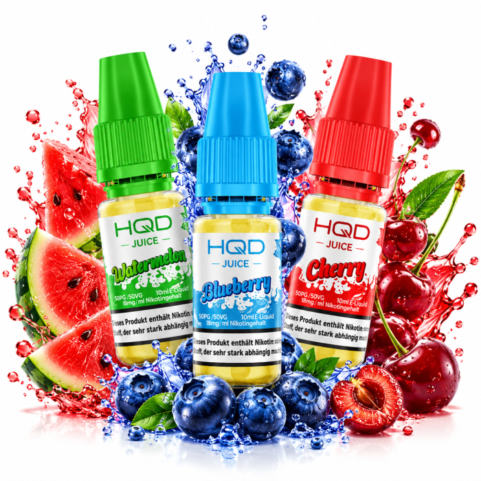 HQD Juice Liquid - verschiedene Sorten Nikotinsalz 10ml | 18mg/ml