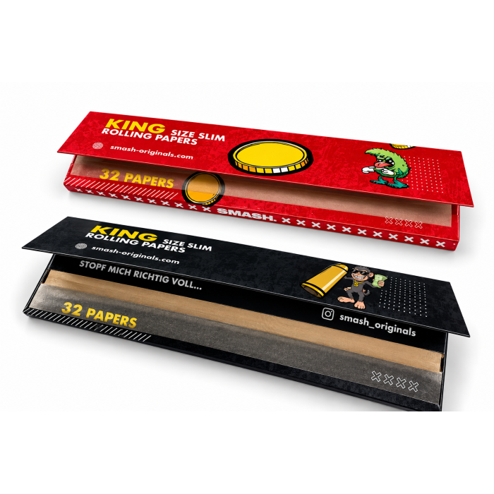 % Smash King Size Slim Rolling Papers | 1 Packung