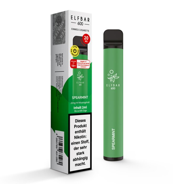 Elfbar 600 Einweg Vape - Spearmint 2ml | 20mg/ml