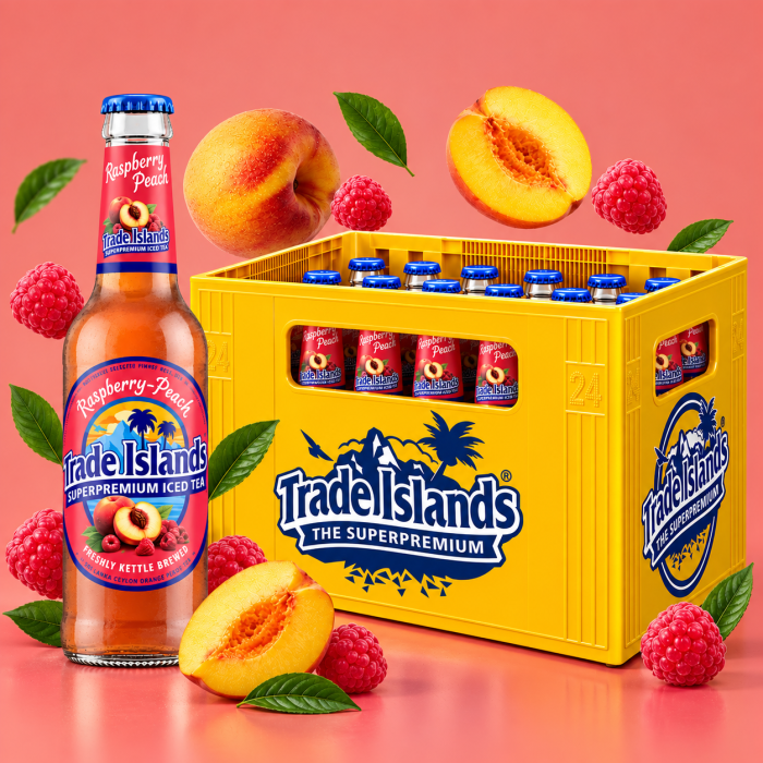 Trade Islands Iced Tea - Raspberry Peach | 24er Kiste