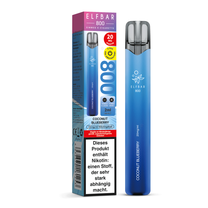 Elfbar 800 Einweg Vape - Coconut Blueberry 2ml | 20mg/ml
