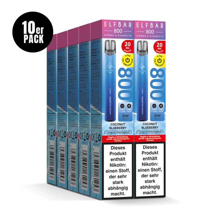 Elfbar 800 Einweg Vape - Coconut Blueberry 2ml | 20mg/ml