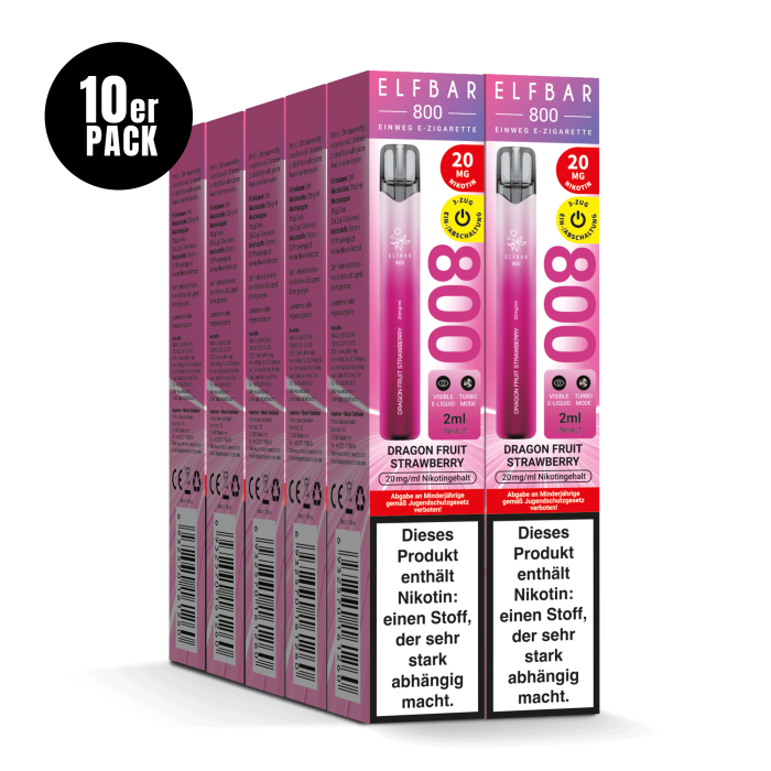 Elfbar 800 Einweg Vape - Dragon Fruit Strawberry 2ml | 20mg/ml
