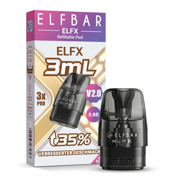 Elfbar ELFX Refillabel Pod - 0,8 Ohm (3 Stück) V2.0