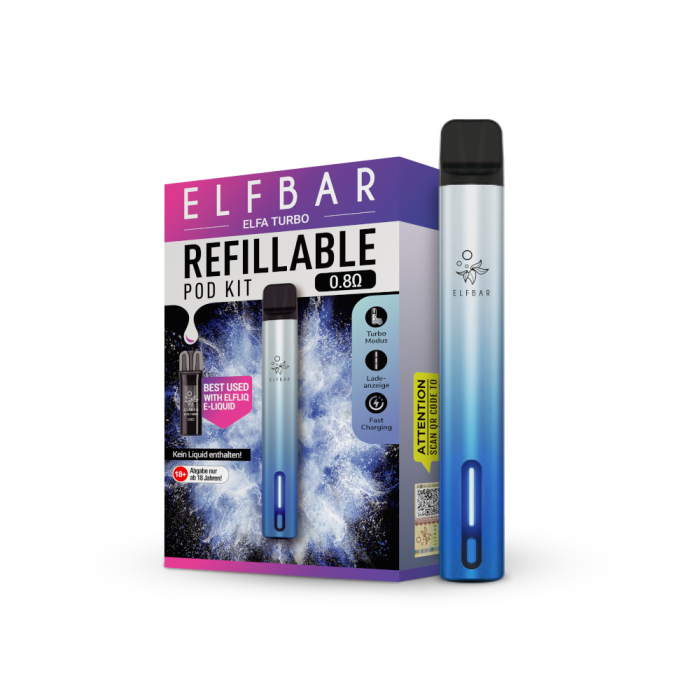 Elfa Turbo Pod Kit - Aurora Cyan | 550mAh