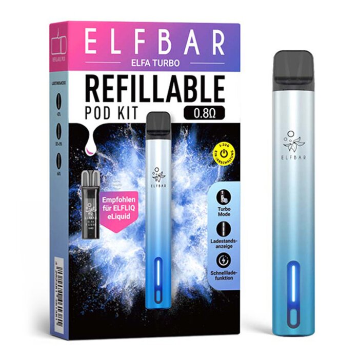 Elfa Turbo Pod Kit - Aurora Cyan | 550mAh