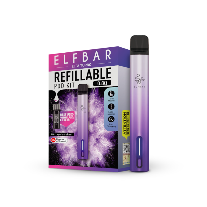 Elfa Turbo Pod Kit - Aurora Purple | 550mAh