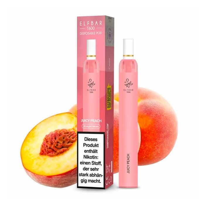 Elfbar T600 Einweg Vape - Peach Ice (Juicy Peach) 2ml | 20mg/ml